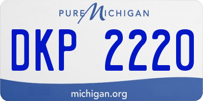 MI license plate DKP2220