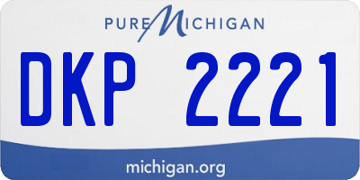 MI license plate DKP2221