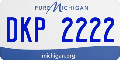MI license plate DKP2222