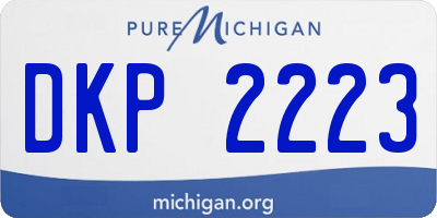 MI license plate DKP2223