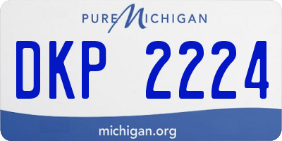 MI license plate DKP2224