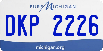 MI license plate DKP2226