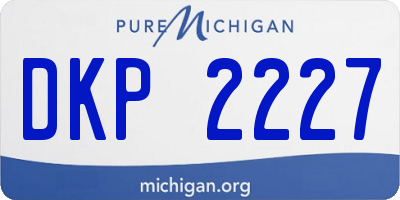 MI license plate DKP2227