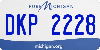 MI license plate DKP2228