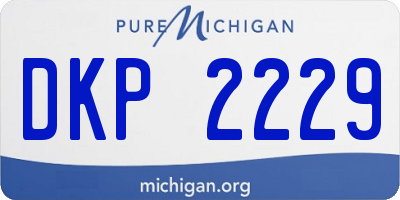 MI license plate DKP2229