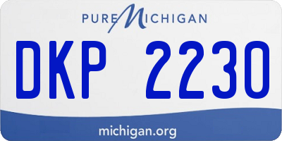 MI license plate DKP2230