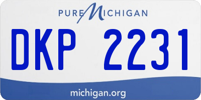 MI license plate DKP2231