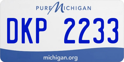 MI license plate DKP2233