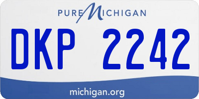 MI license plate DKP2242