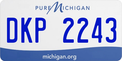 MI license plate DKP2243