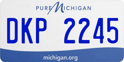 MI license plate DKP2245