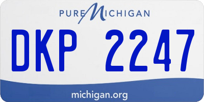 MI license plate DKP2247