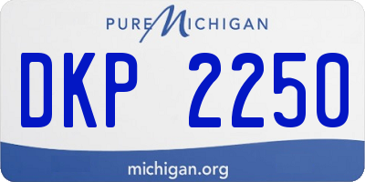 MI license plate DKP2250