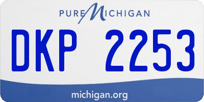 MI license plate DKP2253