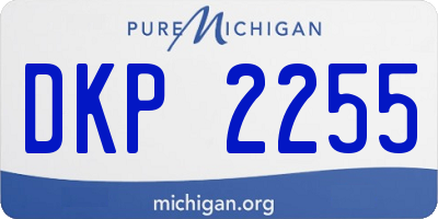 MI license plate DKP2255