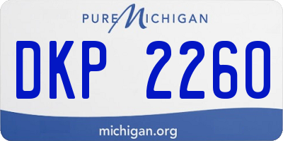 MI license plate DKP2260
