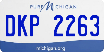 MI license plate DKP2263