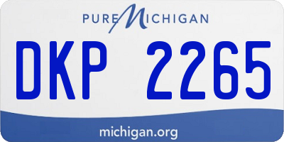 MI license plate DKP2265