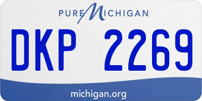 MI license plate DKP2269
