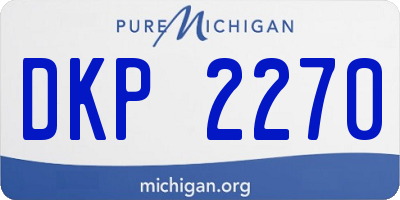 MI license plate DKP2270