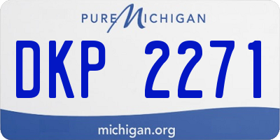 MI license plate DKP2271