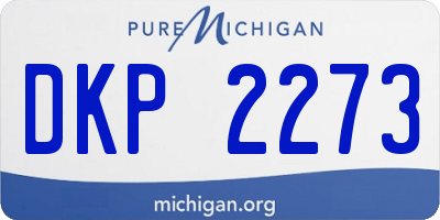 MI license plate DKP2273