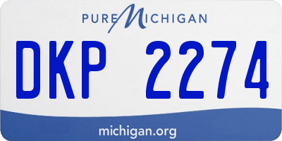 MI license plate DKP2274