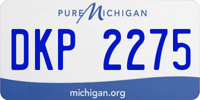 MI license plate DKP2275