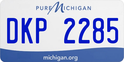 MI license plate DKP2285