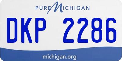 MI license plate DKP2286
