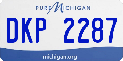 MI license plate DKP2287