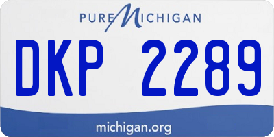 MI license plate DKP2289