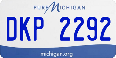MI license plate DKP2292