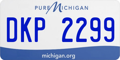 MI license plate DKP2299