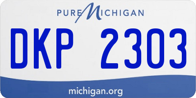 MI license plate DKP2303