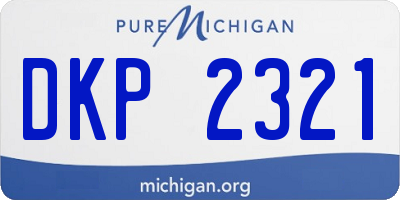 MI license plate DKP2321
