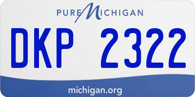MI license plate DKP2322