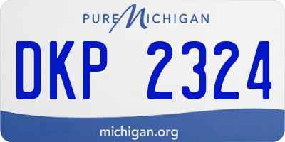 MI license plate DKP2324