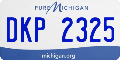 MI license plate DKP2325