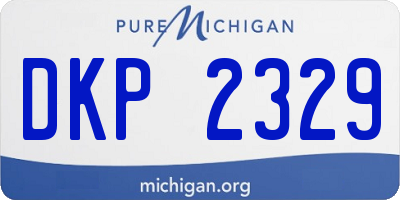 MI license plate DKP2329