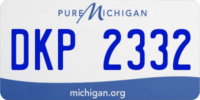 MI license plate DKP2332