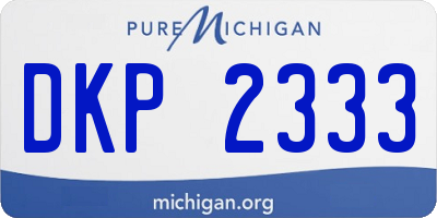 MI license plate DKP2333