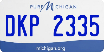 MI license plate DKP2335