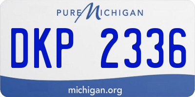 MI license plate DKP2336