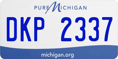 MI license plate DKP2337