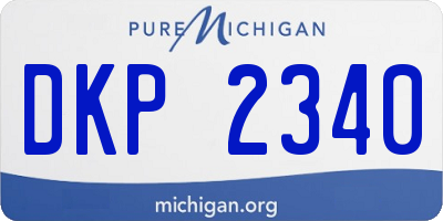 MI license plate DKP2340
