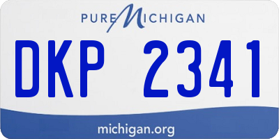 MI license plate DKP2341