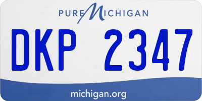 MI license plate DKP2347