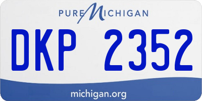 MI license plate DKP2352