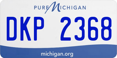 MI license plate DKP2368